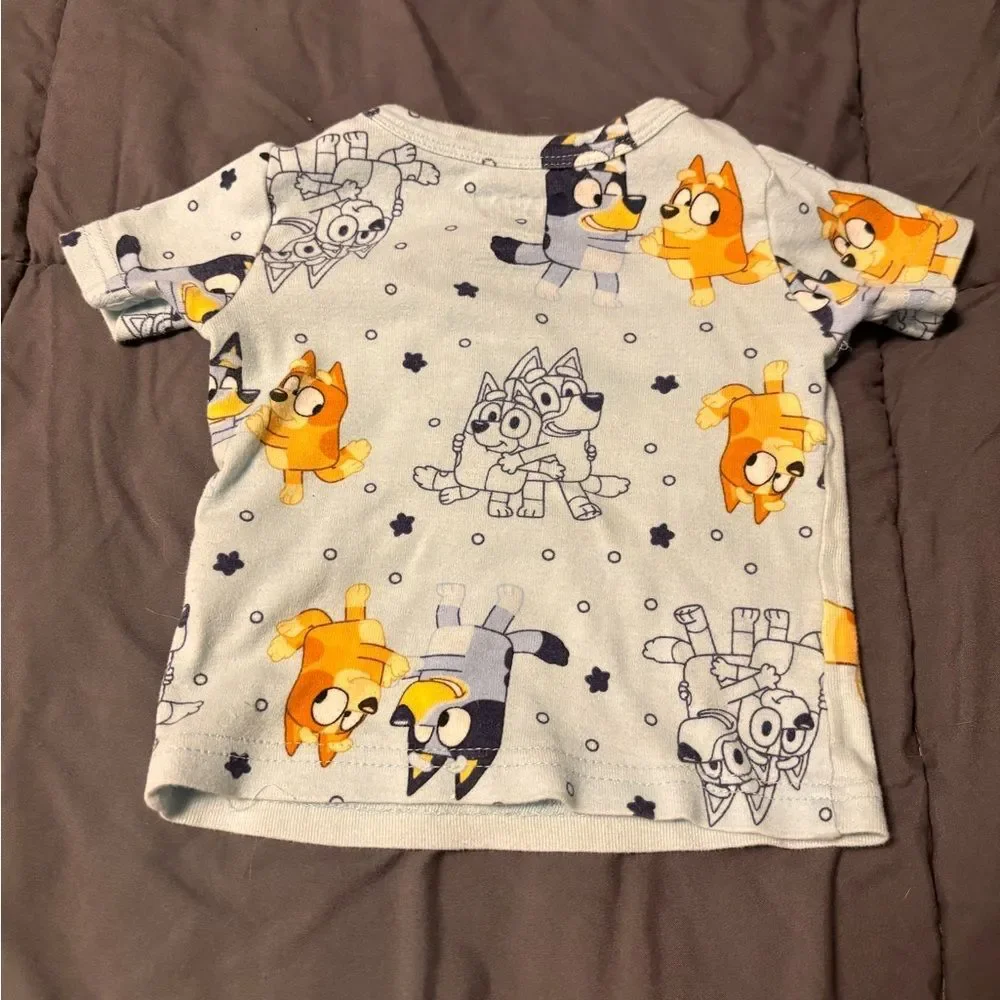 Disney Light Gray Kids Pajama Set with Blue and Orange Characters